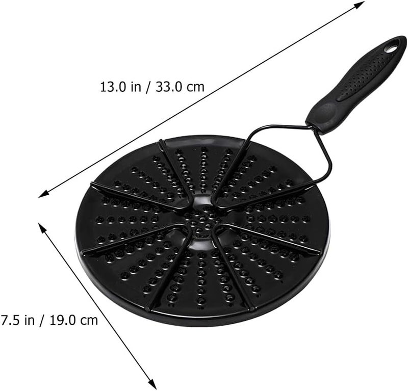PRETYZOOM Enamel Heat Conduction Plate with Handle for Gas and Electric Stoves Nonstick Heat Diffuser for Even Cooking and Burn Prevention Ideal for Milk and Porridge Heating - Image 2